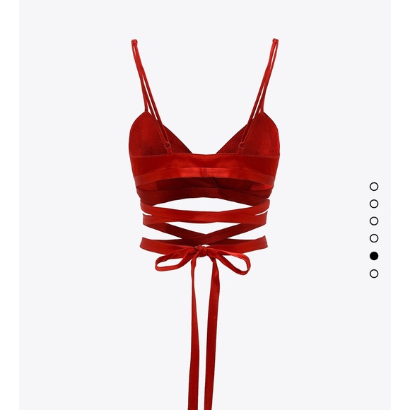 ZARA bow trim triangle bralette limited edition - Picture 4 of 8